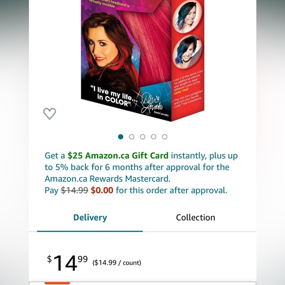 Secret Color Headband Hair Extensions Red NEW - Picture 5 of 5